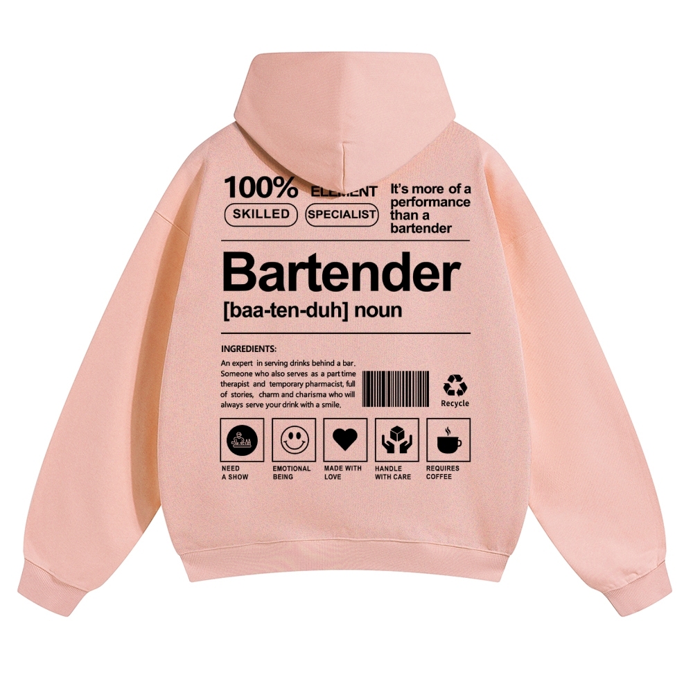 Bartender Unisex Casual Anime Print Hoodie-moweekender