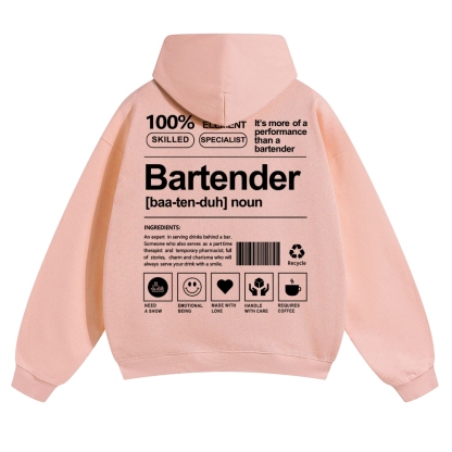 Bartender Unisex Casual Anime Print Hoodie-moweekender