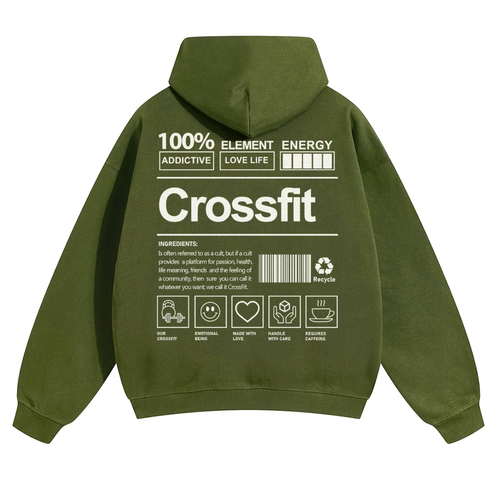 Crossfit Unisex Casual Anime Print Hoodie-moweekender