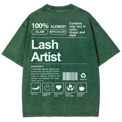 Lash Artist Unisex Fit Washed T-Shirt-moweekender