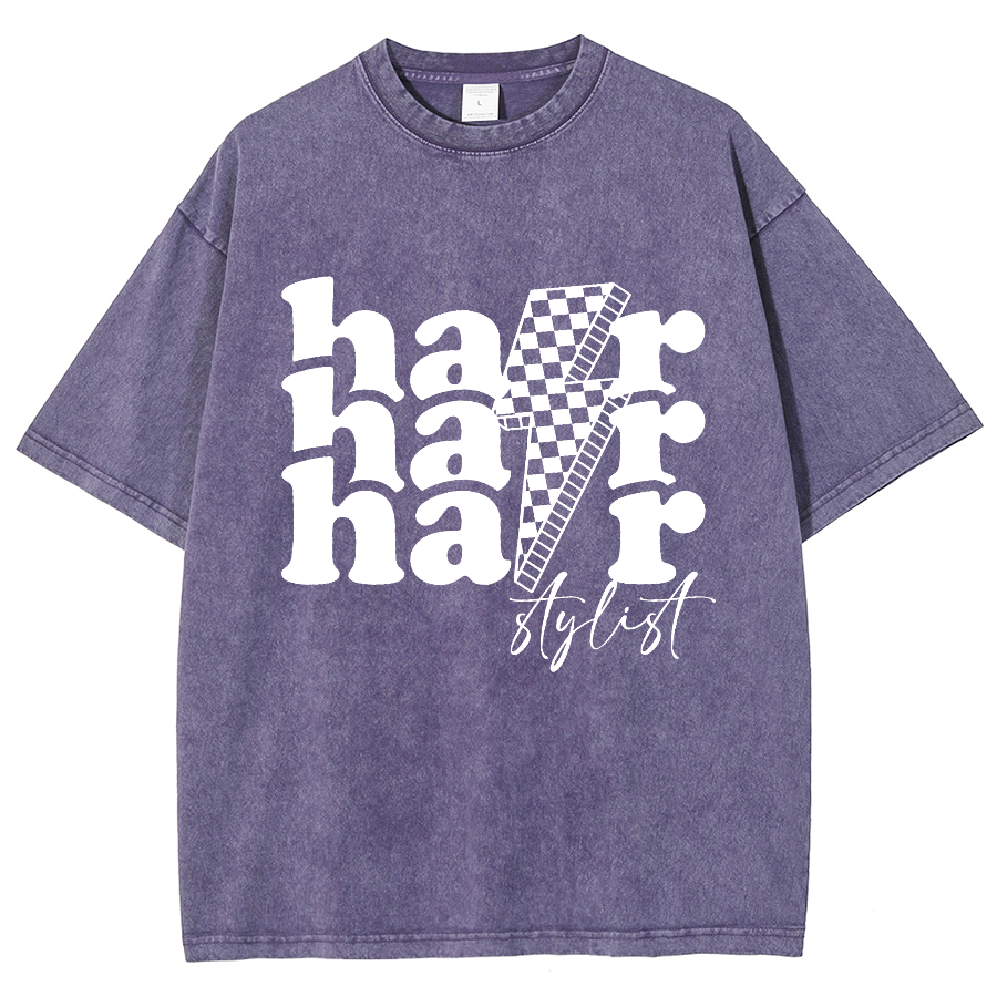 Hair Stylist Unisex Fit Washed T-Shirt-moweekender