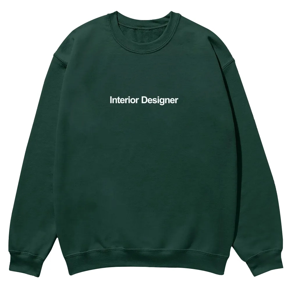 Interior Designer Printed Crew Neck Sweatshirt-moweekender