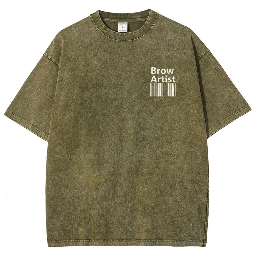 Brow Artist Vintage Snowflake Washed T-Shirt