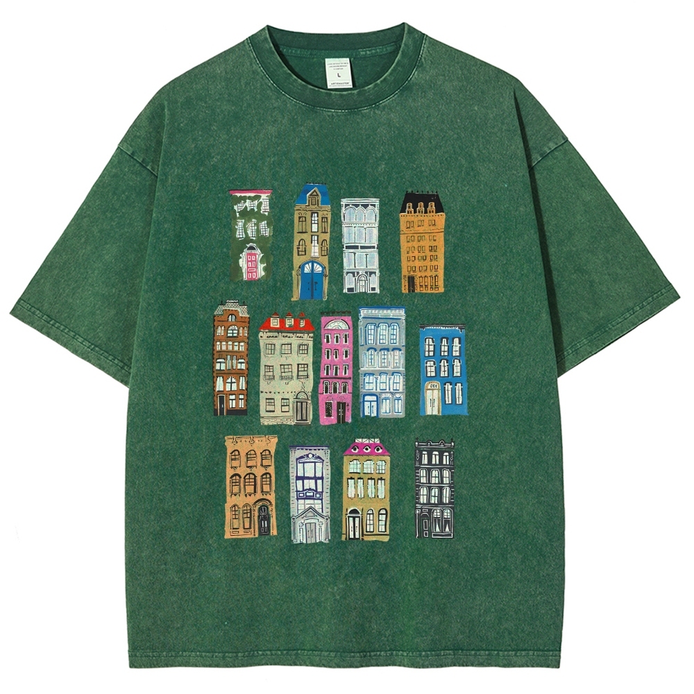 architecture Unisex Fit Washed T-Shirt