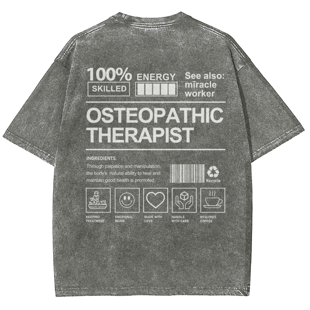 Osteopathic Therapist Unisex Fit Washed T-Shirt