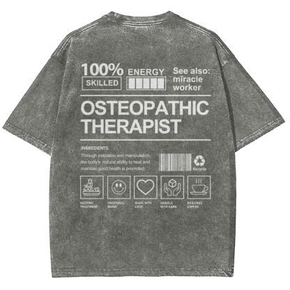 Osteopathic Therapist Unisex Fit Washed T-Shirt