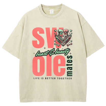 Life Is Better Together Unisex Fit Washed T-Shirt-moweekender