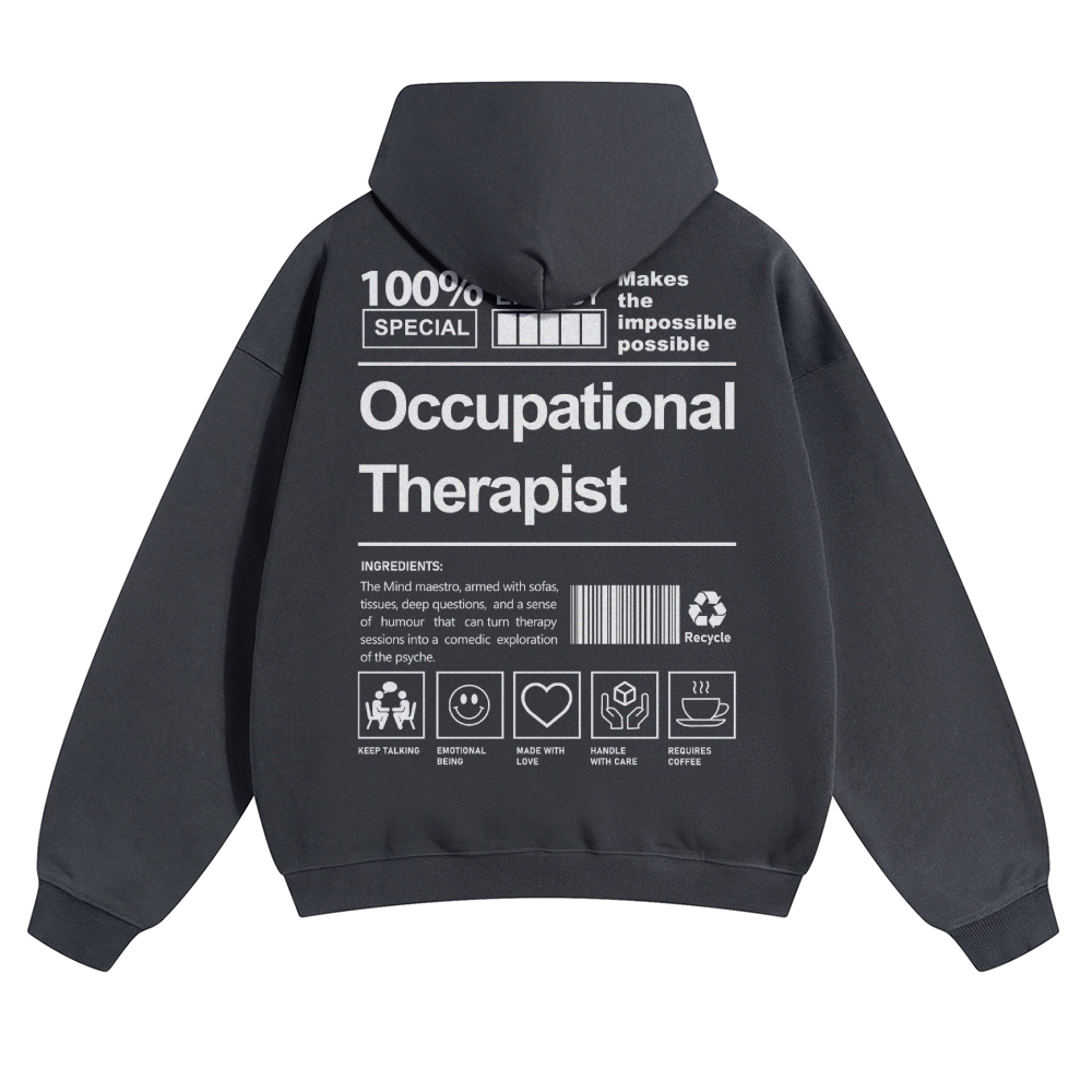 Occupational Therapist Solid Color Hoodie-moweekender