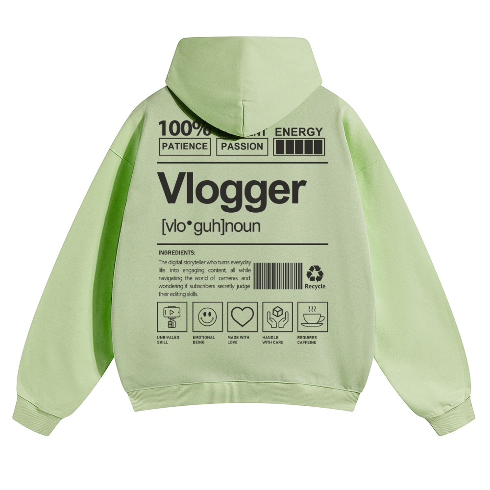 Vlogger Unisex Casual Anime Print Hoodie-moweekender