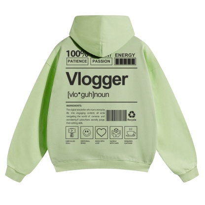 Vlogger Unisex Casual Anime Print Hoodie-moweekender