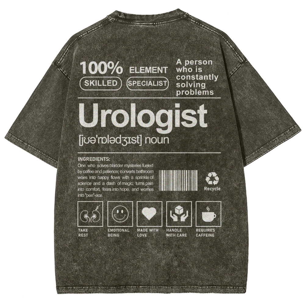 Urologist Unisex Fit Washed T-Shirt-moweekender
