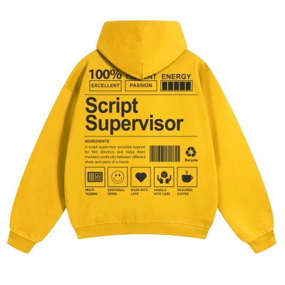 Script Supervisor Unisex Casual Anime Print Hoodie-moweekender