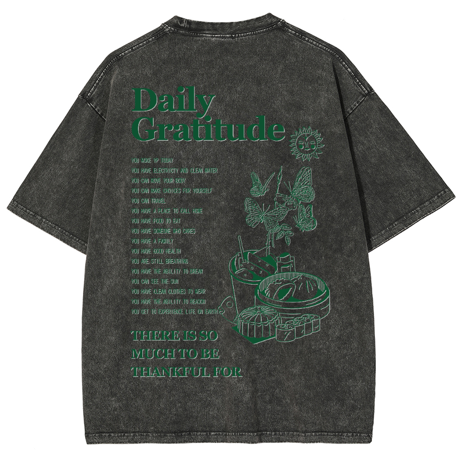 Grateful Aesthetic Summer Unisex Fit Washed T-Shirt-moweekender