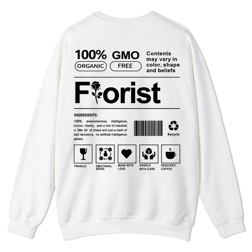 Florist Pattern Crew Neck Sweatshirt-moweekender