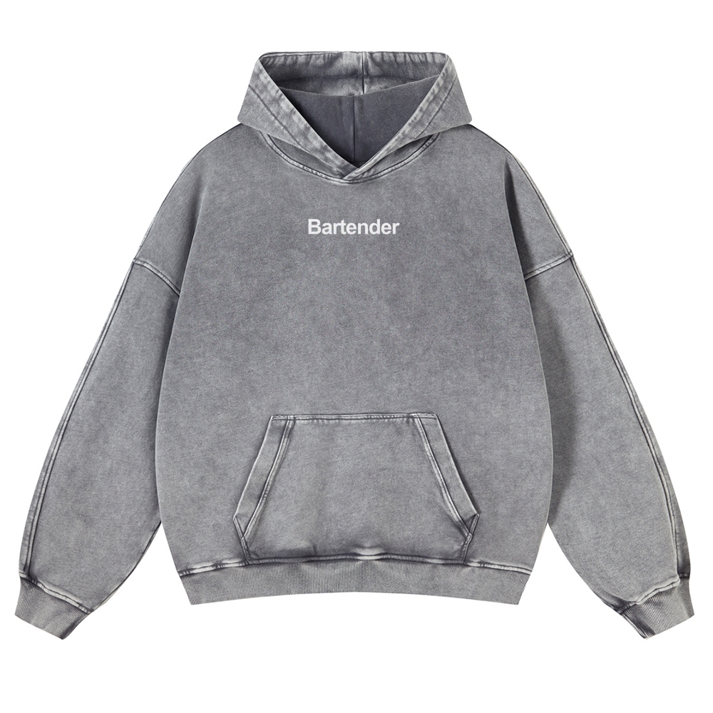 Bartender Printed Vintage Washed Hoodie-moweekender