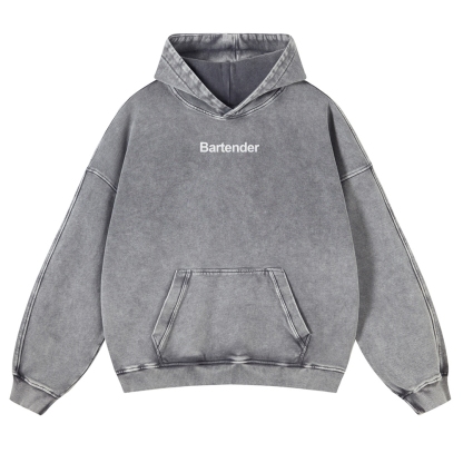 Bartender Printed Vintage Washed Hoodie-moweekender