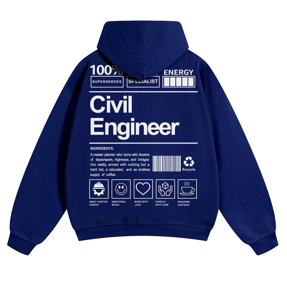 Civil Engineer Unisex Casual Anime Print Hoodie-moweekender