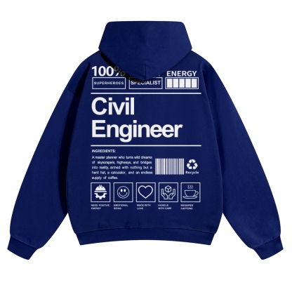 Civil Engineer Unisex Casual Anime Print Hoodie-moweekender
