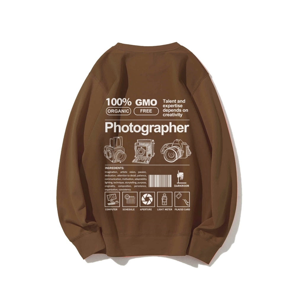 Photographer Casual Crewneck Sweatshirt-moweekender