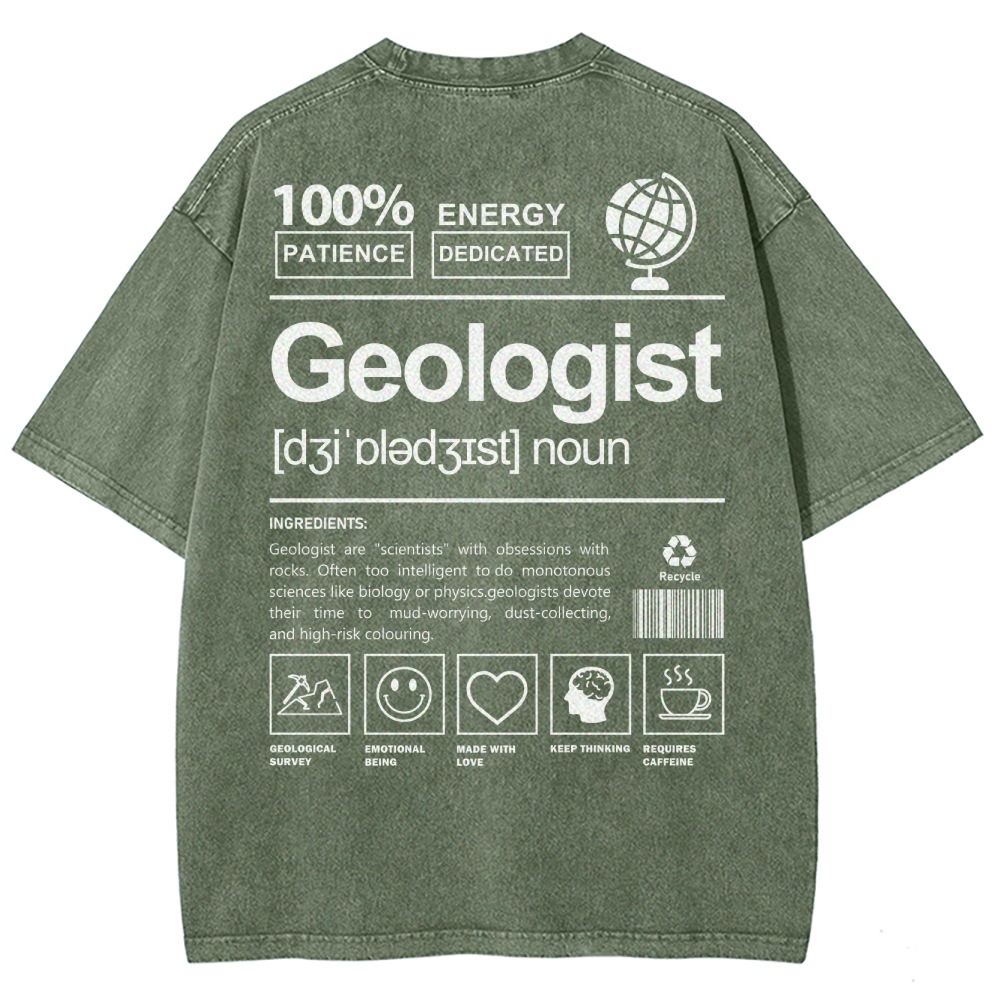 Geologist Unisex Fit Washed T-Shirt