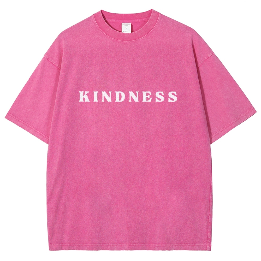 Kindness Vintage Snowflake Washed T-Shirt-moweekender