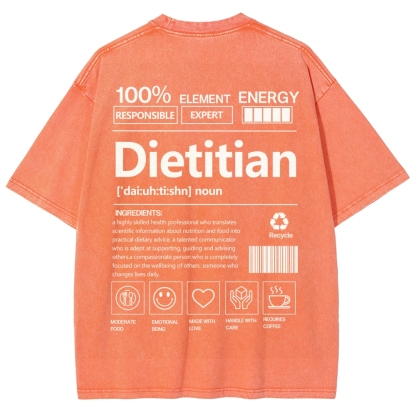 Dietitian Unisex Fit Washed T-Shirt-moweekender