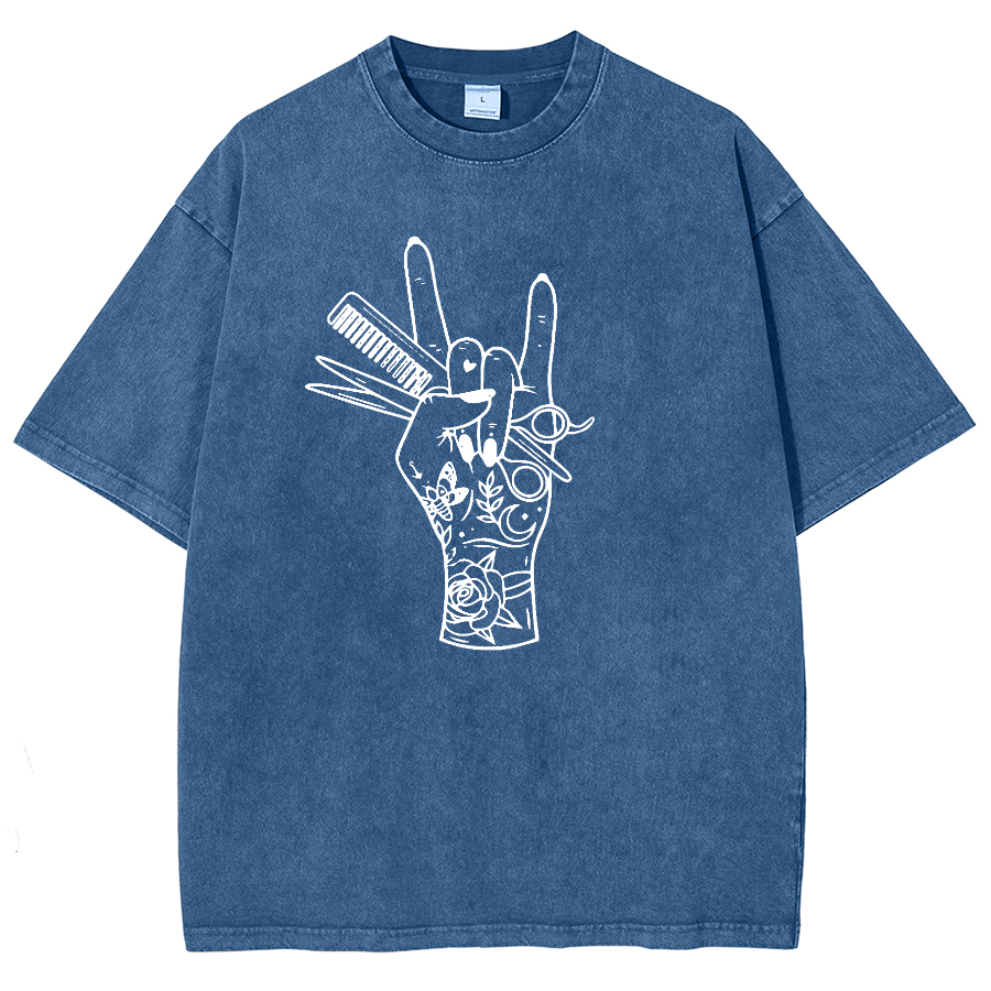 Hair Stylist Unisex Fit Washed T-Shirt-moweekender