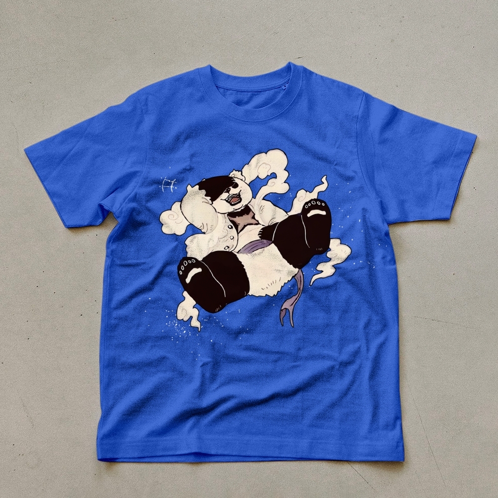 Panda Casual Pattern Unisex Prints T-Shirt-moweekender