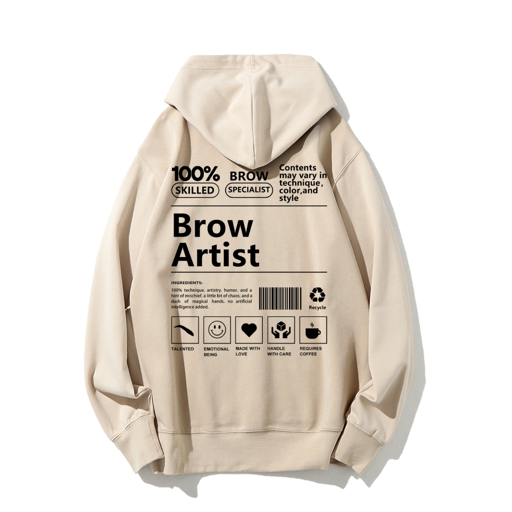 Brow Artist Casual Hoodie-moweekender