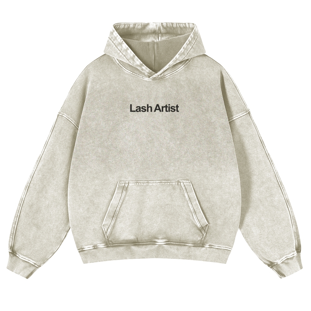 Lash Artist Casual Washed Hoodie-moweekender