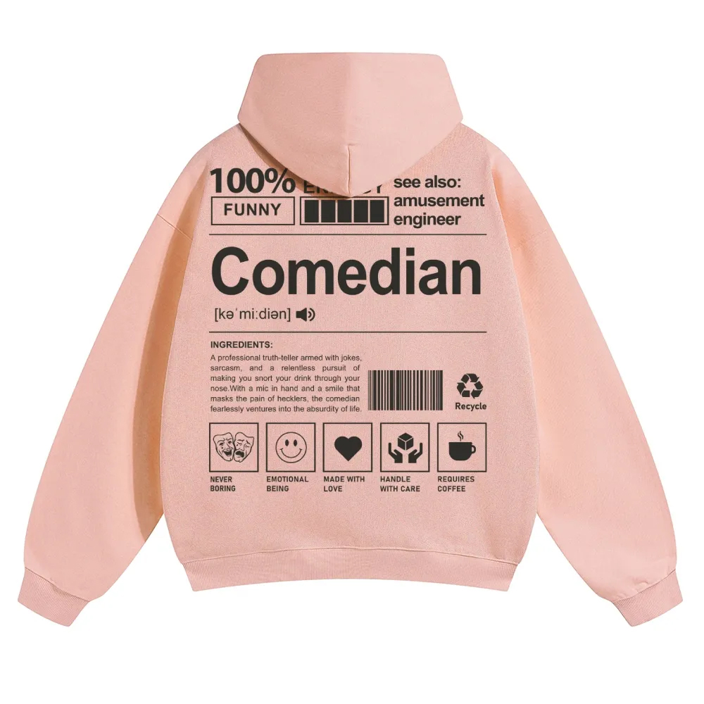 Comedian Unisex Casual Anime Print Hoodie-moweekender