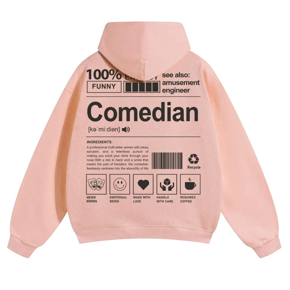 Comedian Unisex Casual Anime Print Hoodie-moweekender