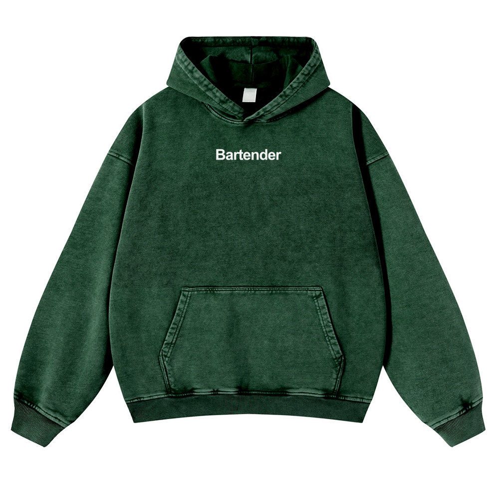 Bartender Printed Vintage Washed Hoodie-moweekender