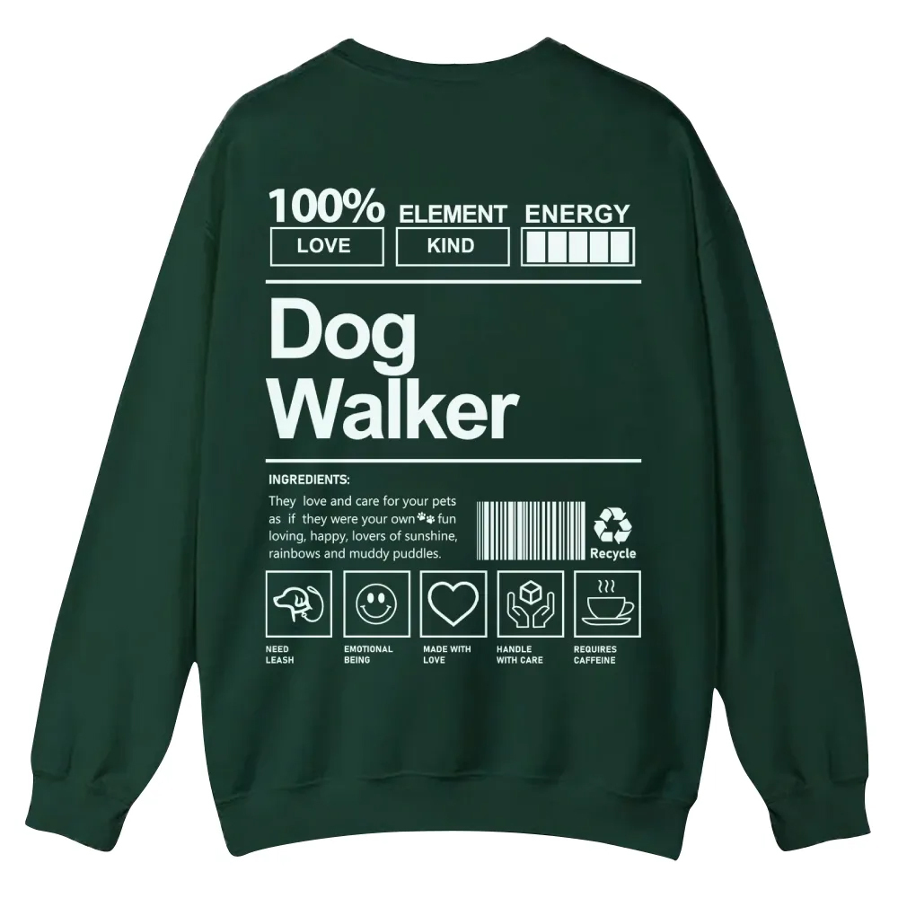 Dog Walker Printed Crew Neck Sweatshirt-moweekender