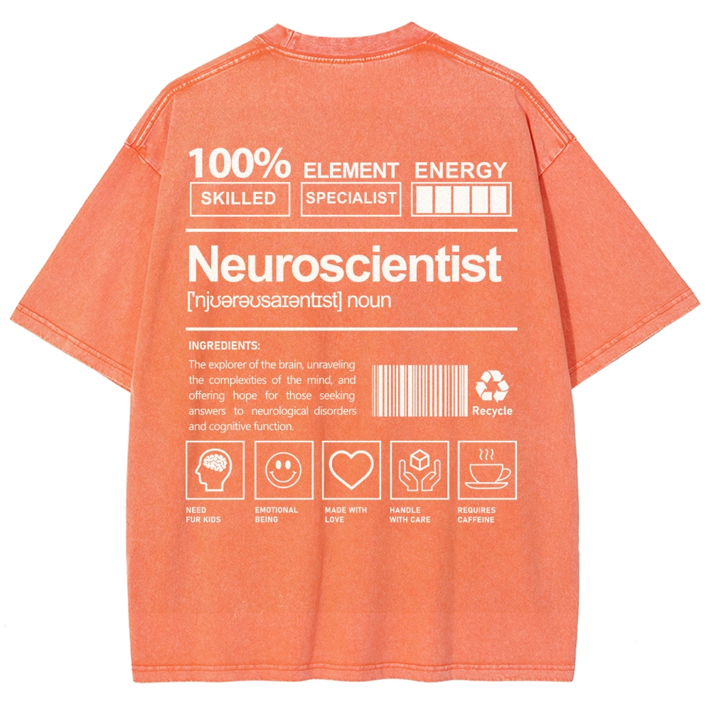 Neuroscientist Unisex Fit Washed T-Shirt-moweekender