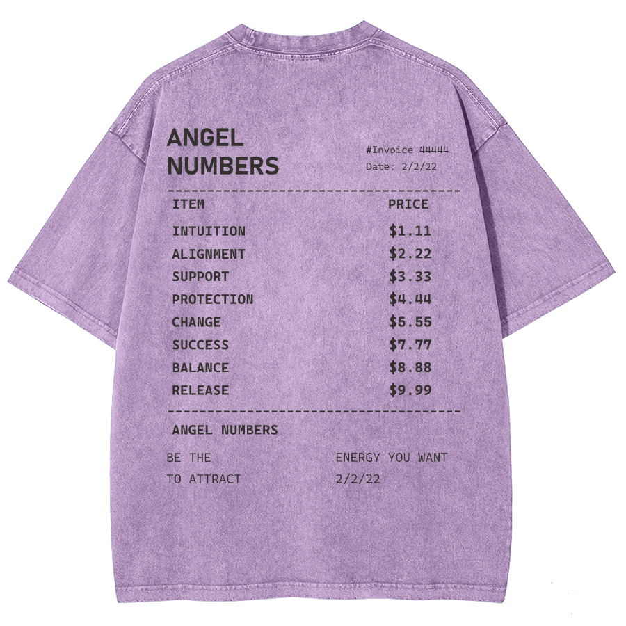 Angel Numbers Unisex Fit Washed T-Shirt-moweekender