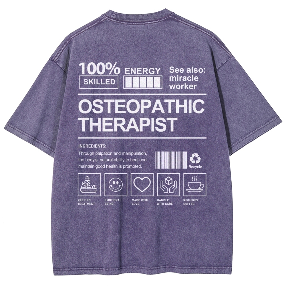 Osteopathic Therapist Unisex Fit Washed T-Shirt