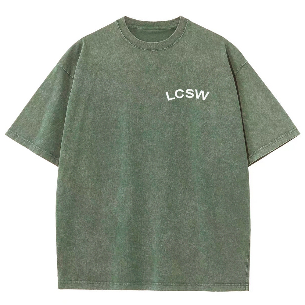 Licensed Clinical Social Worker Unisex Fit Washed T-Shirt-moweekender