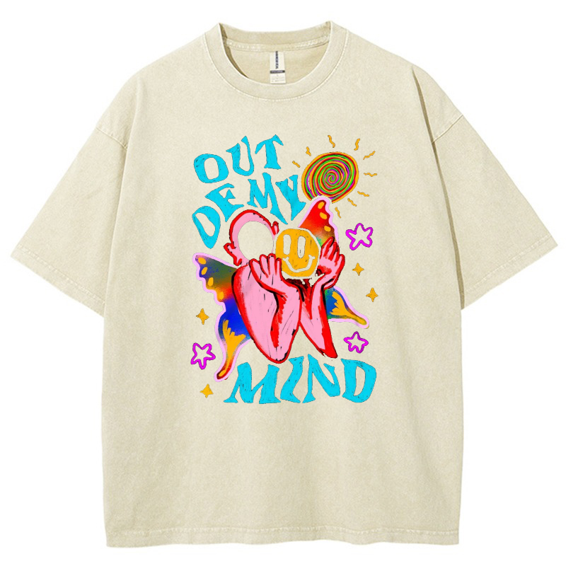 Out Of My Mind Vintage Snowflake Washed T-Shirt-moweekender