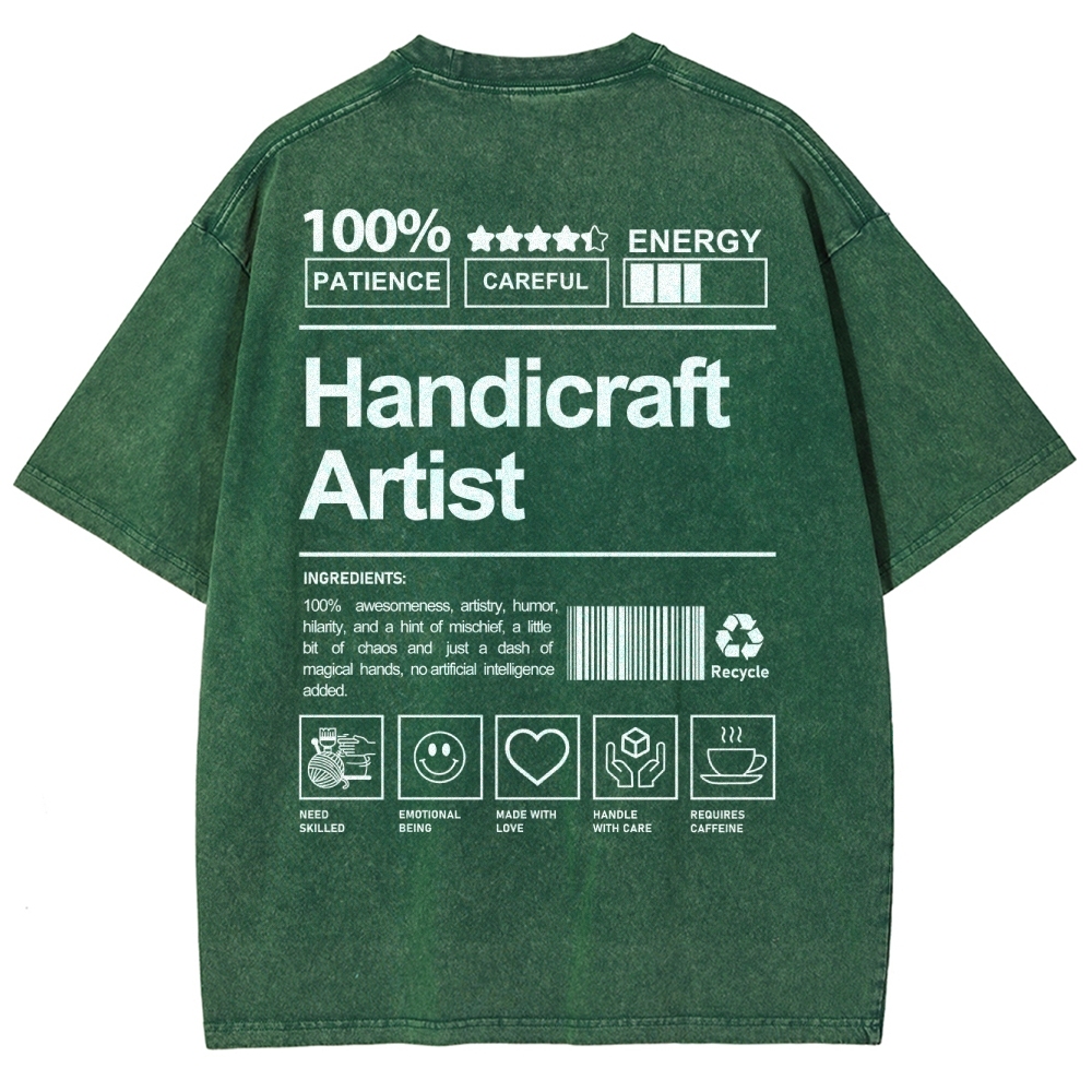 Handicraft Artist Unisex Fit Washed T-Shirt-moweekender