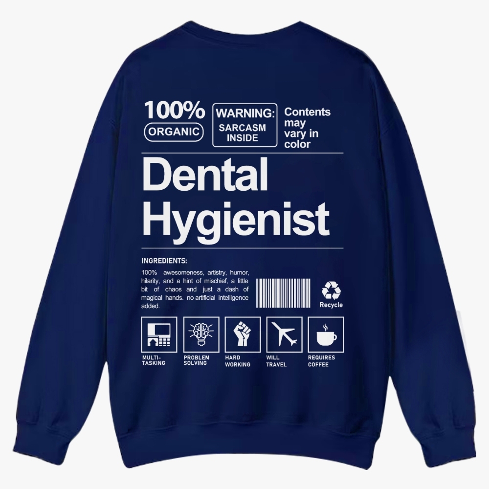 Dental Hygienist Casual Crewneck Sweatshirt-moweekender