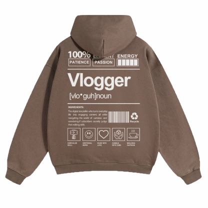 Vlogger Unisex Casual Anime Print Hoodie-moweekender