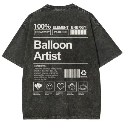 Balloon Artist Unisex Fit Washed T-Shirt-moweekender