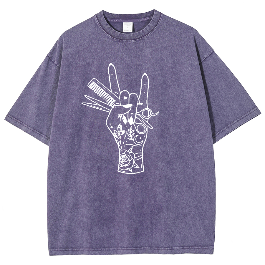 Hair Stylist Unisex Fit Washed T-Shirt-moweekender