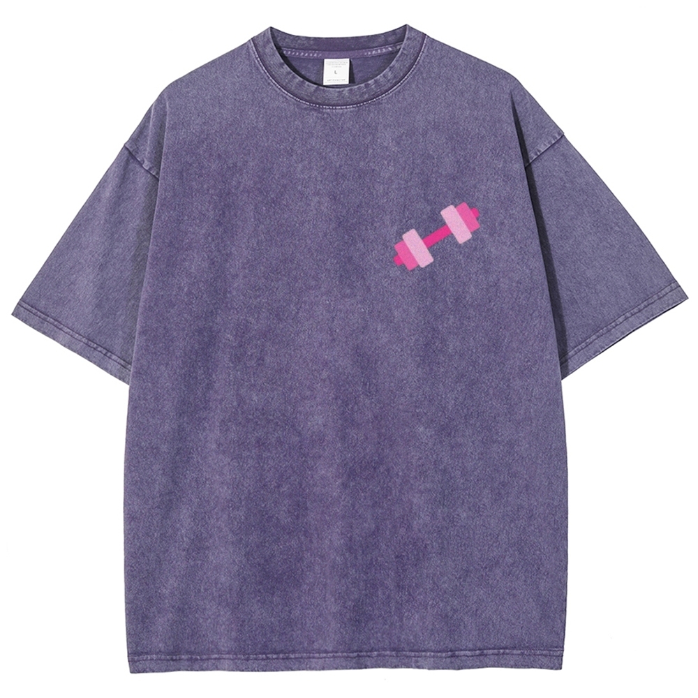 Lift Like a Girl Vintage Snowflake Washed T-Shirt-moweekender