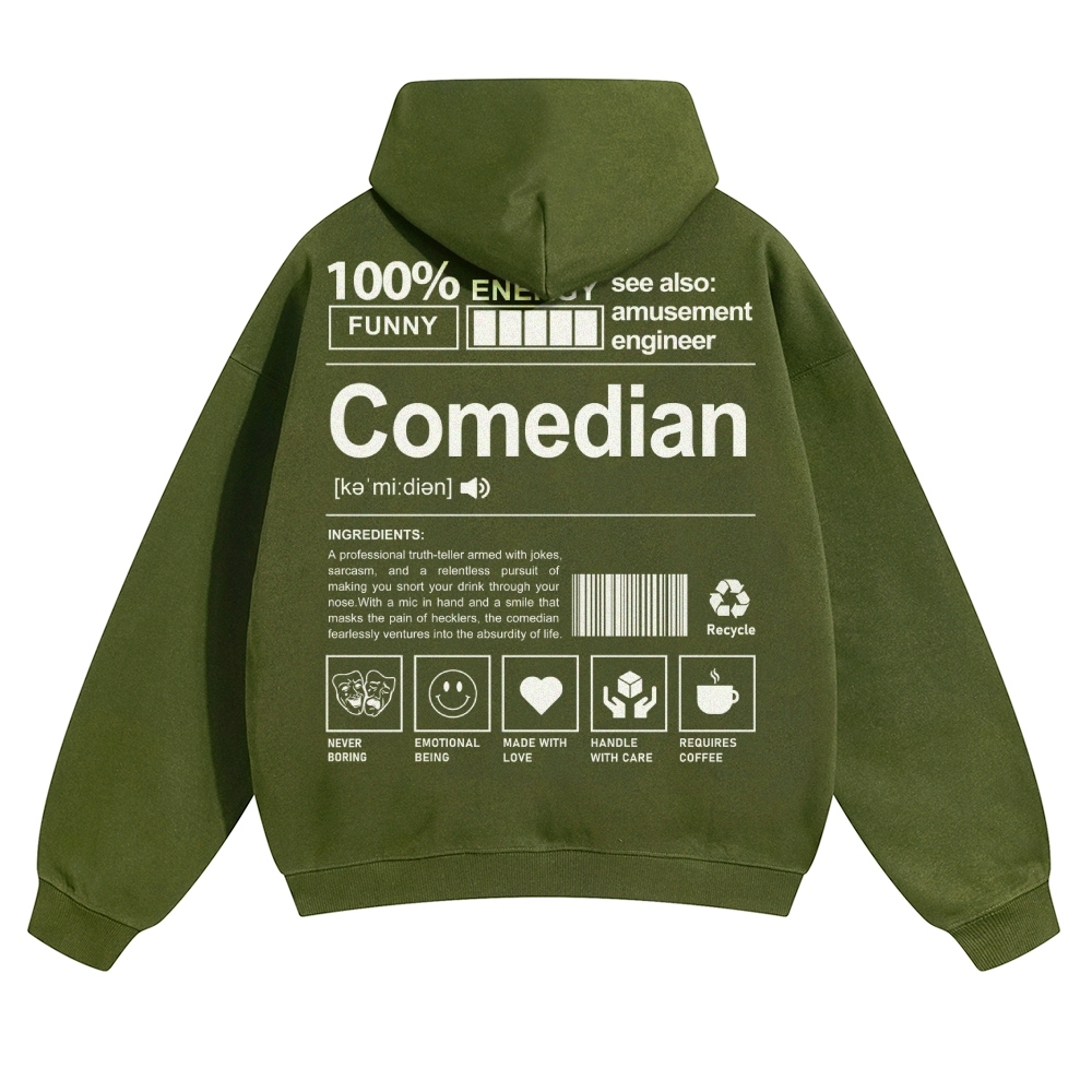 Comedian Unisex Casual Anime Print Hoodie-moweekender