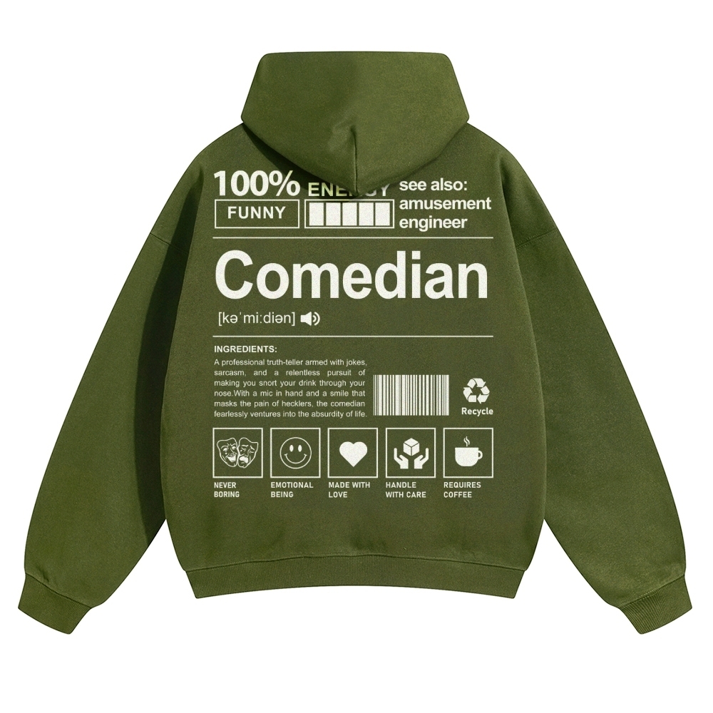 Comedian Unisex Casual Anime Print Hoodie-moweekender