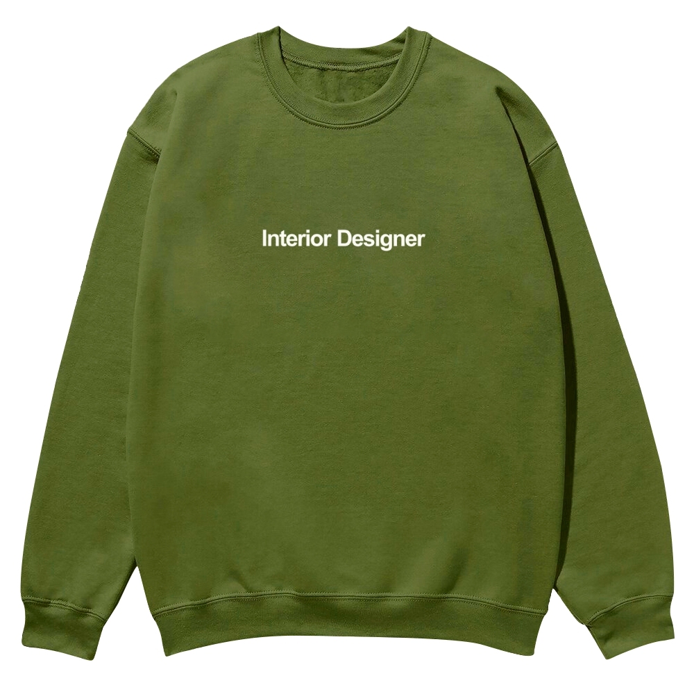 Interior Designer Printed Crew Neck Sweatshirt-moweekender