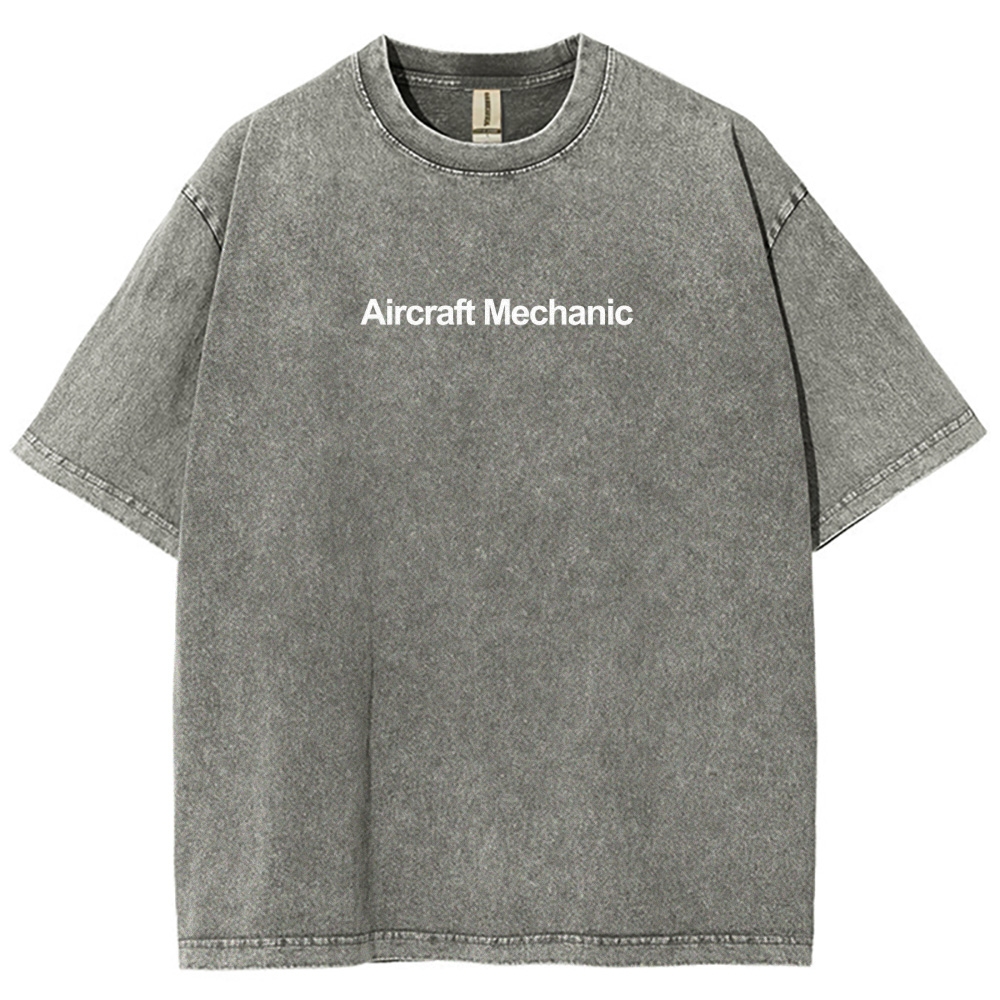 Aircraft Mechanic Unisex Fit Washed T-Shirt-moweekender