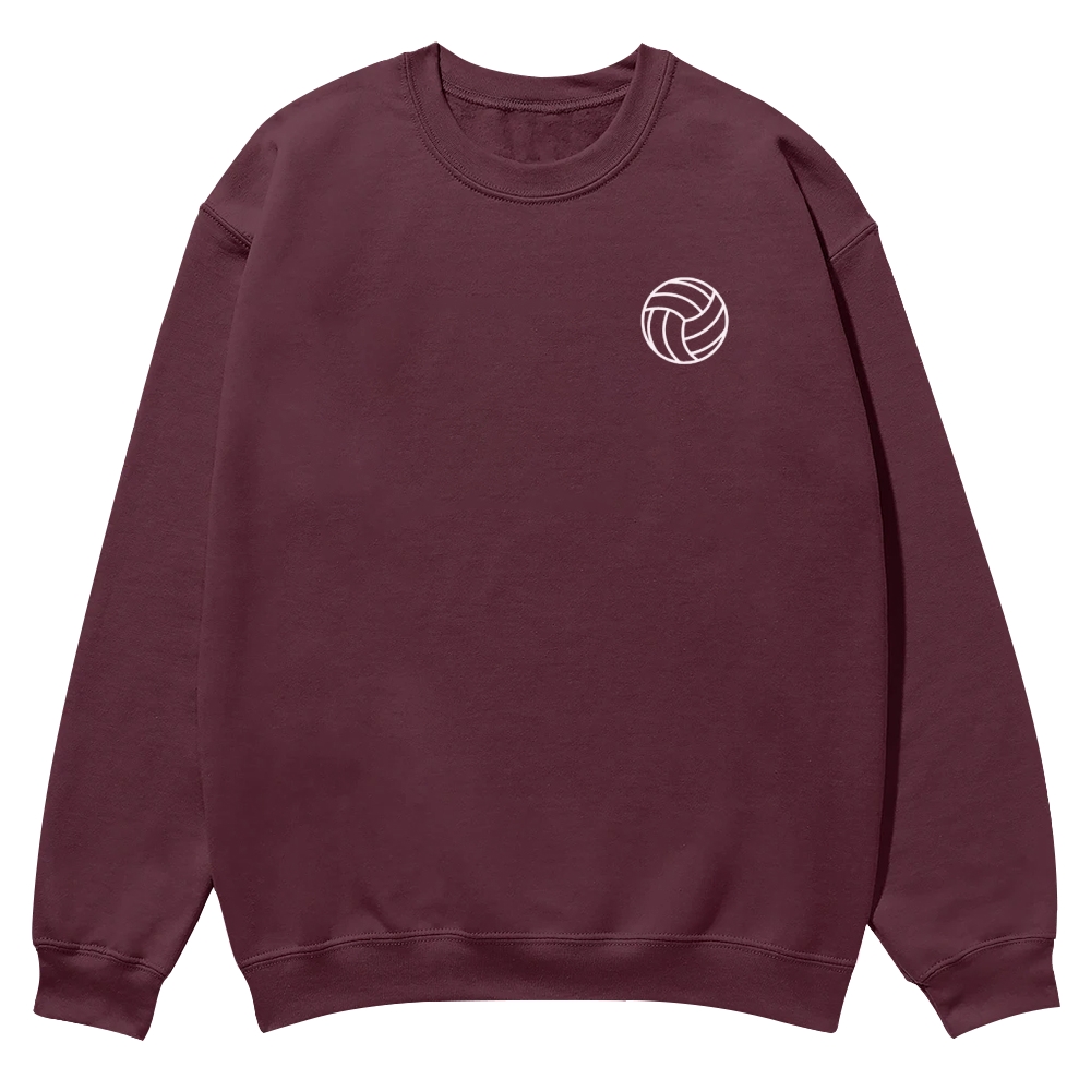 Volleyball Player Printed Crew Neck Sweatshirt-moweekender